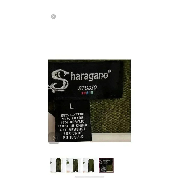 Sharagano studio Women's Sleeveless Knit Vest L Green Toggle Closure Cas… - Picture 3 of 3
